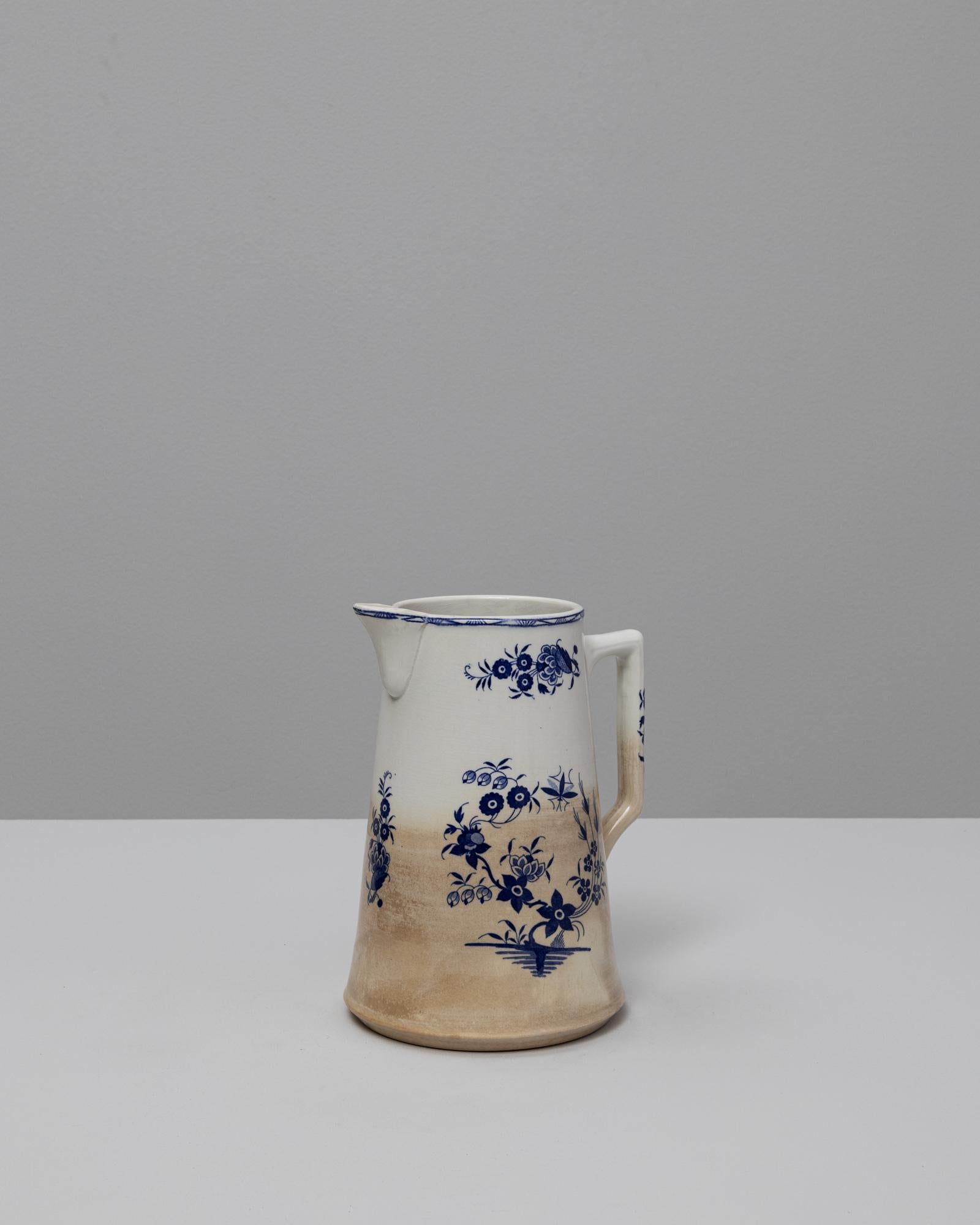 Belga Brocca in ceramica a cineserie blu belga del 1900 in vendita