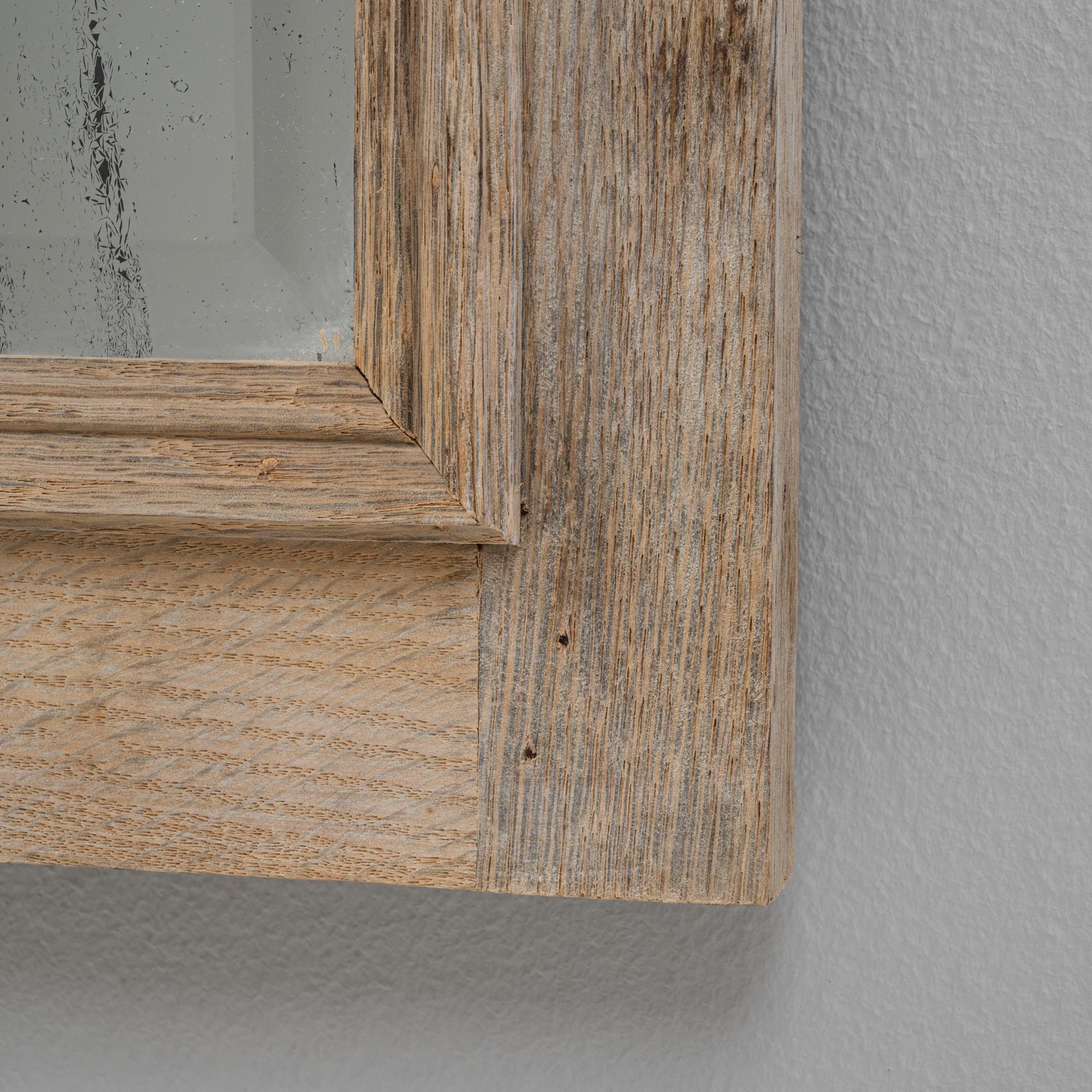 Specchio da parete Foldes in Oak intagliato in Belgio del 1900 in vendita 5