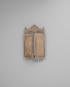 1900s Belgian Carved Oak Folding Wall Mirror