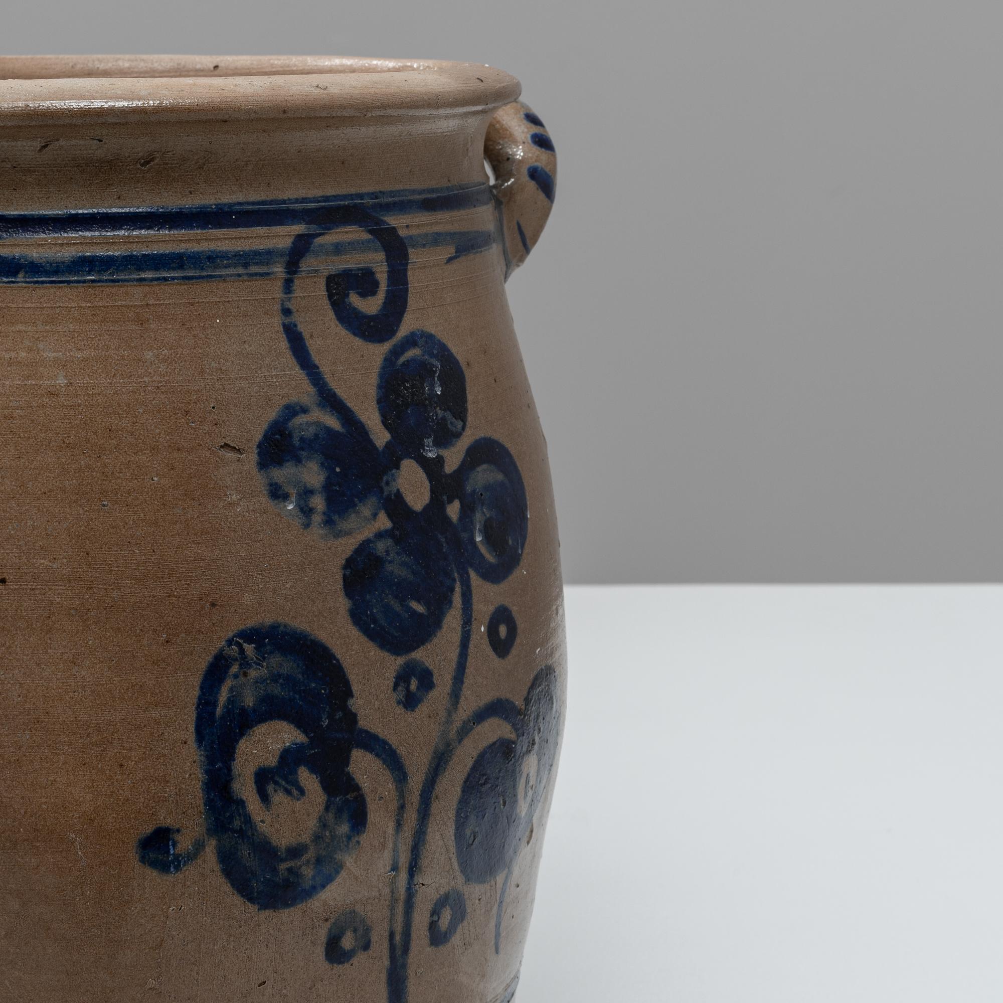 1900s Belgian Ceramic Pot For Sale 5