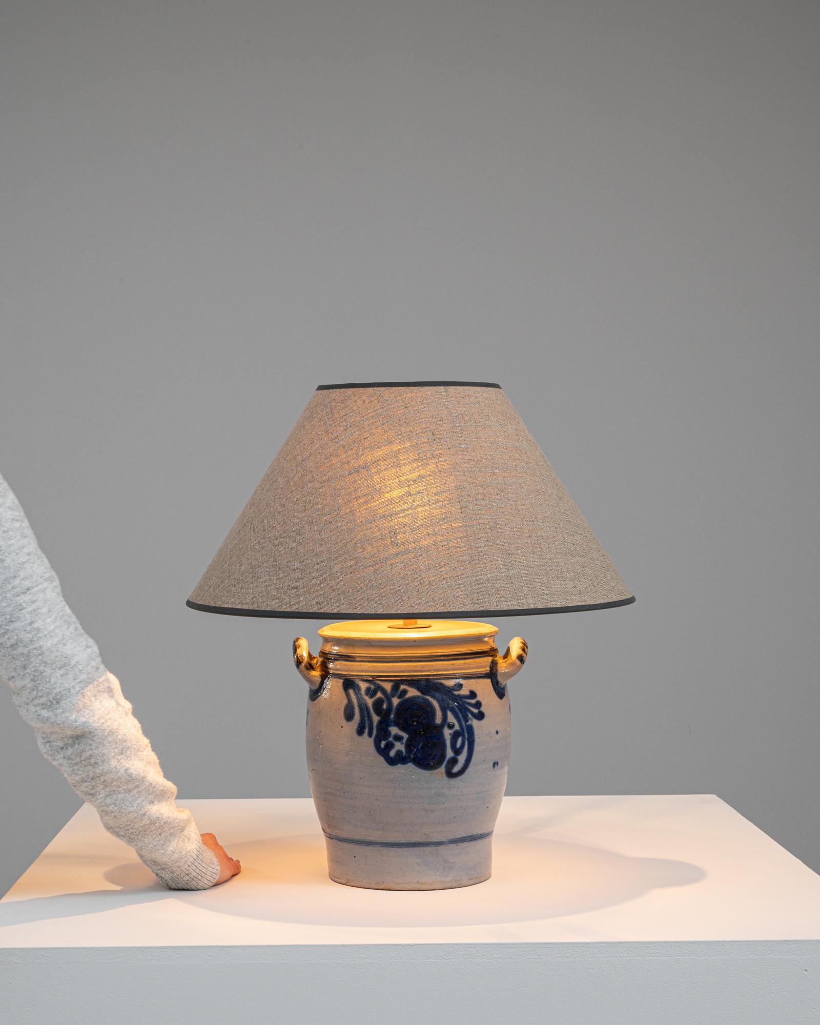Belge Lampe de table en céramique belge des années 1900 en vente