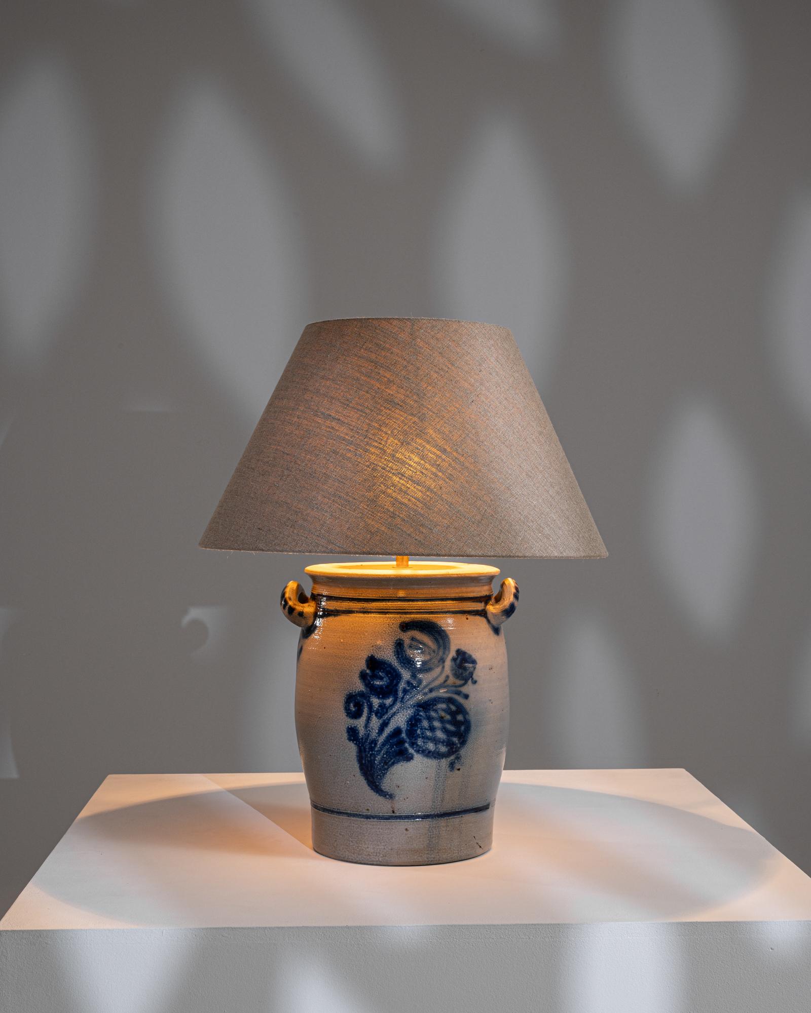 20th Century 1900s Belgian Ceramic Table Lamp For Sale