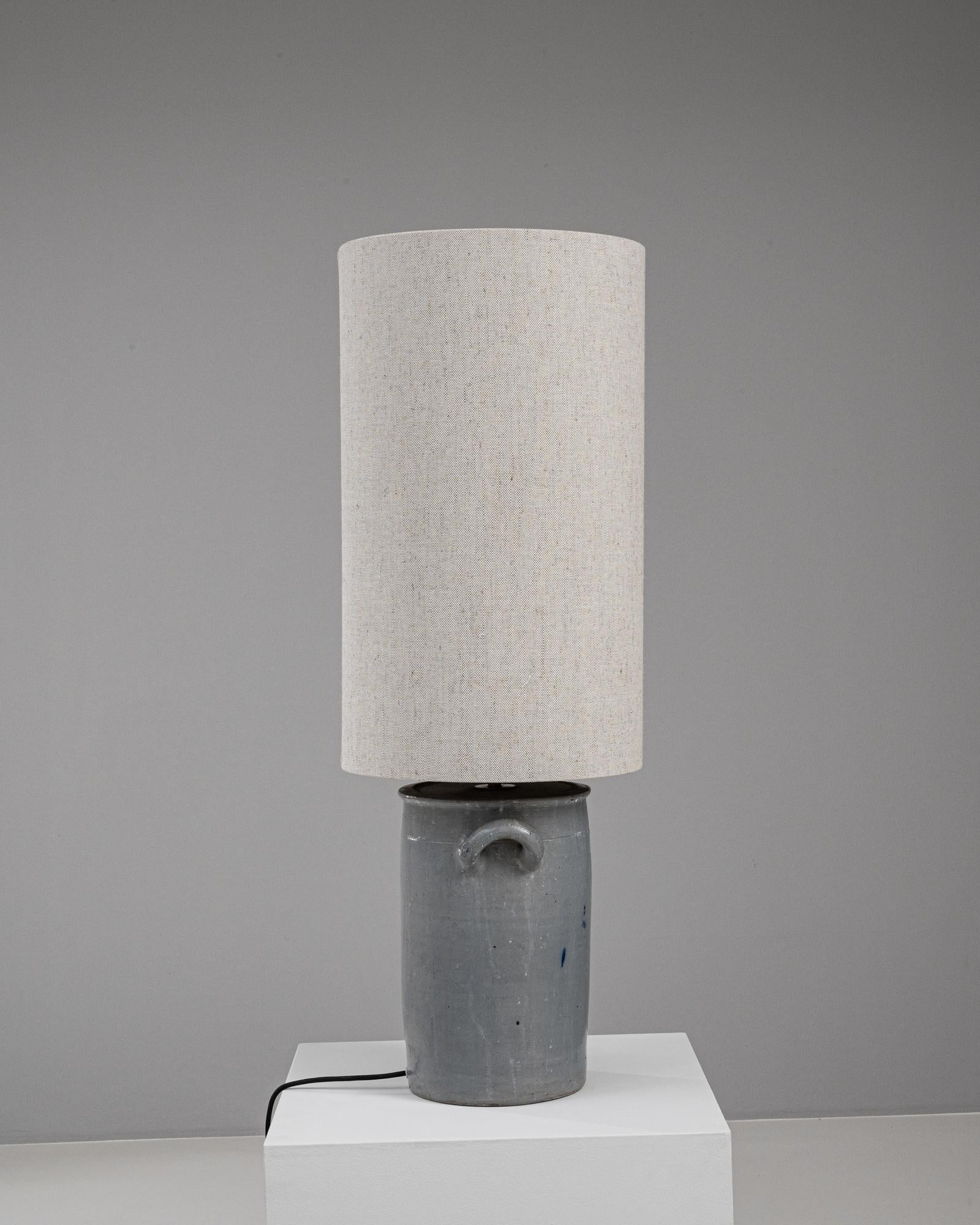 1900s Belgian Ceramic Table Lamp For Sale 1