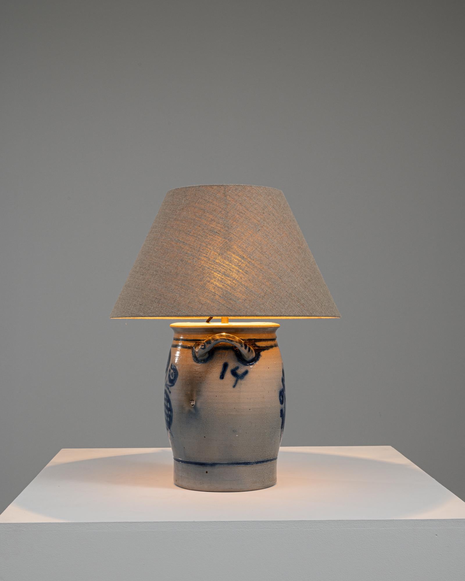 1900s Belgian Ceramic Table Lamp For Sale 3