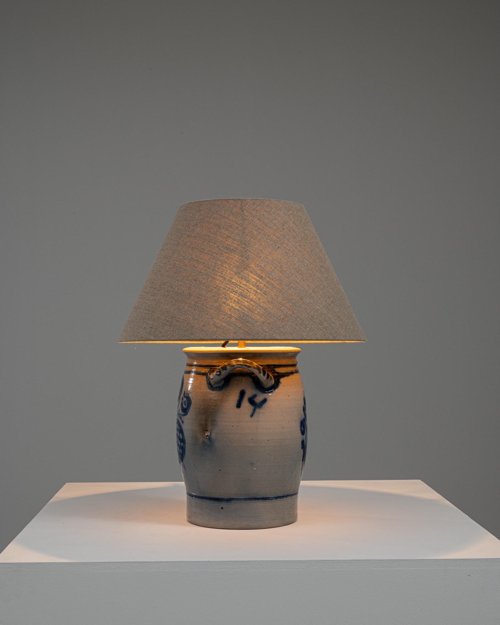 1900s Belgian Ceramic Table Lamp For Sale 4