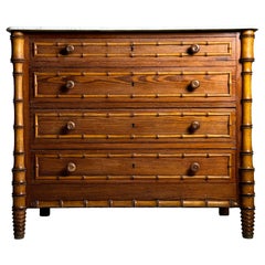 Cómoda belga de bambú sintético de 1900