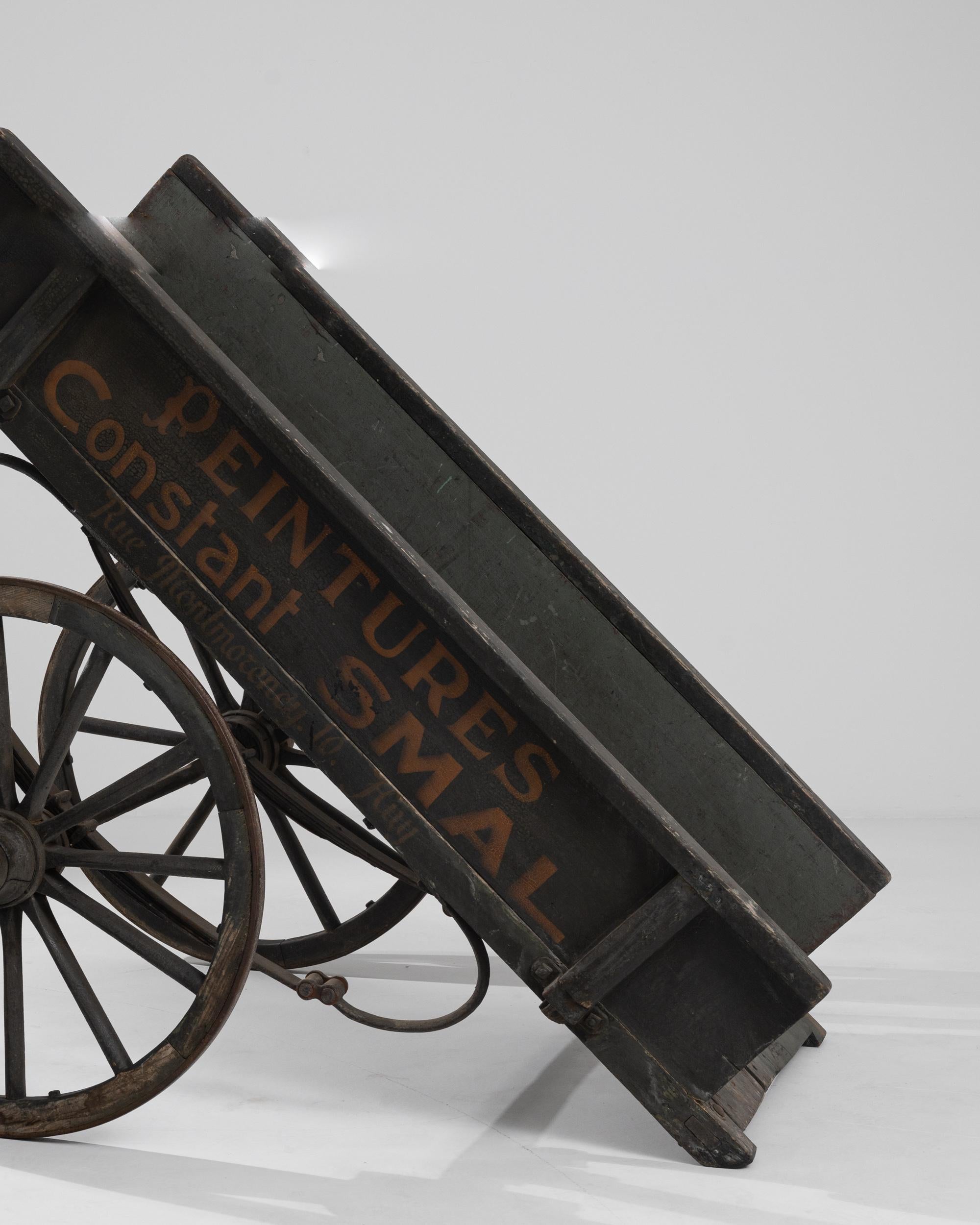 1900s Belgian Horse Drawn Paint Cart For Sale 1