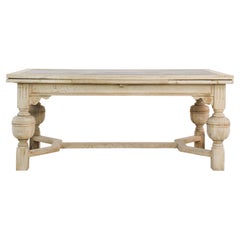 1900s Belgian Oak Dining Table