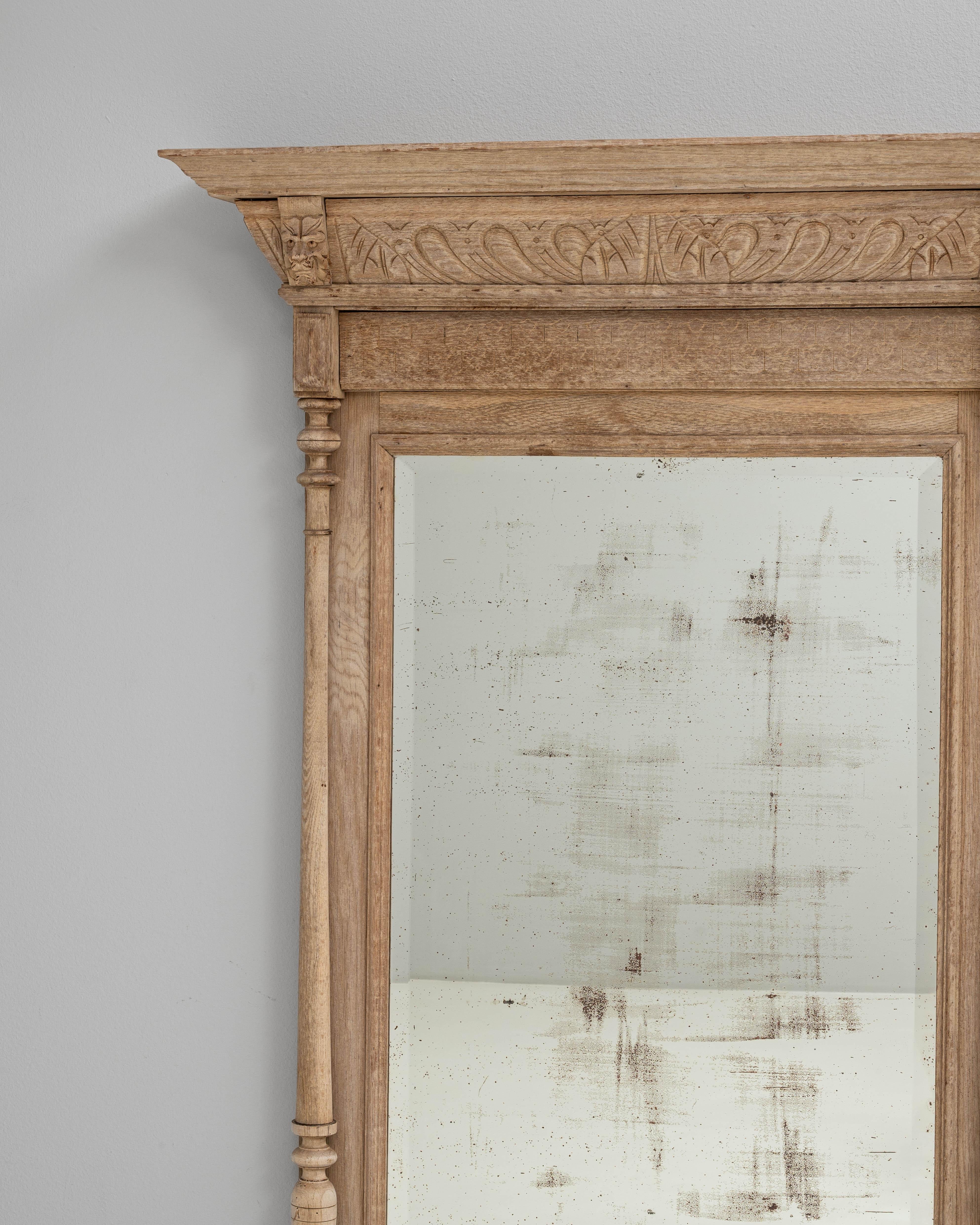 Espejo de roble belga de 1900 en venta 2