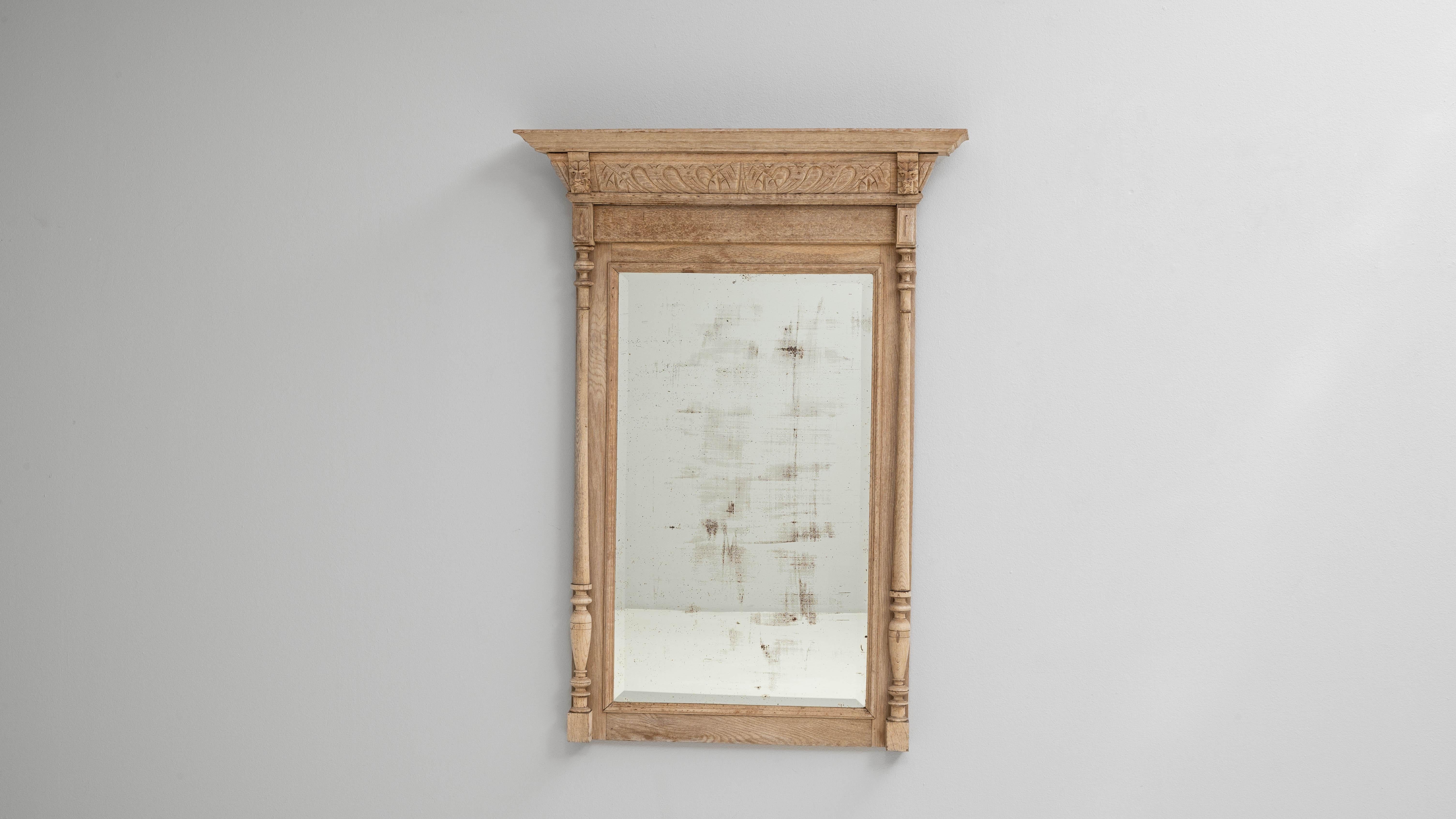 Espejo de roble belga de 1900 en venta 3