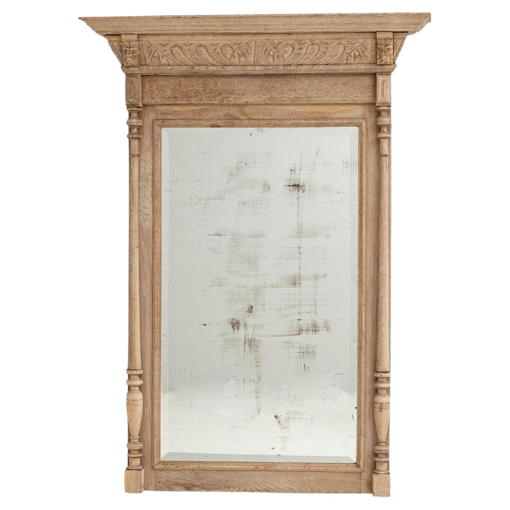 Specchio in Oak belga del 1900