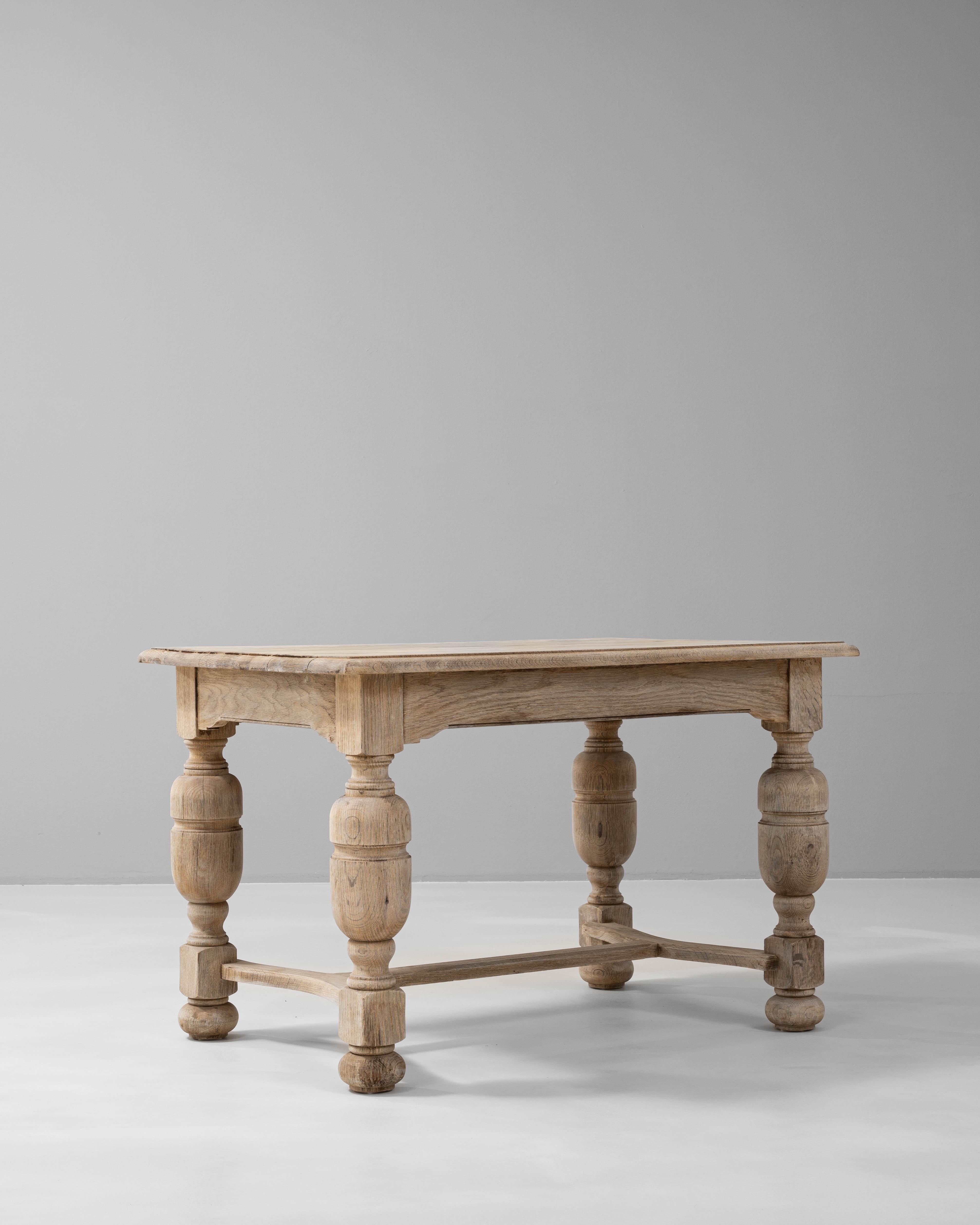 20th Century 1900s Belgian Oak Side Table