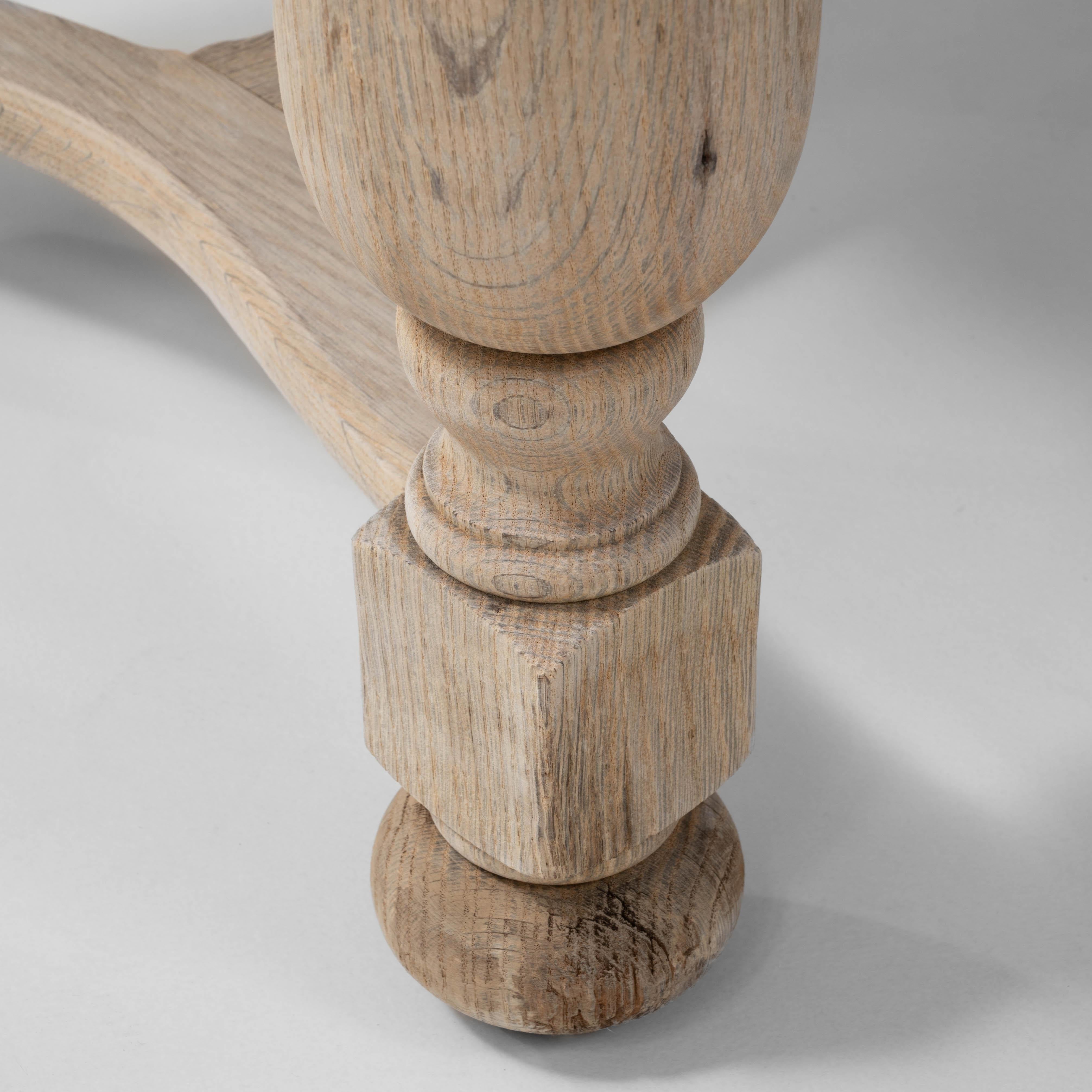 1900s Belgian Oak Side Table 3