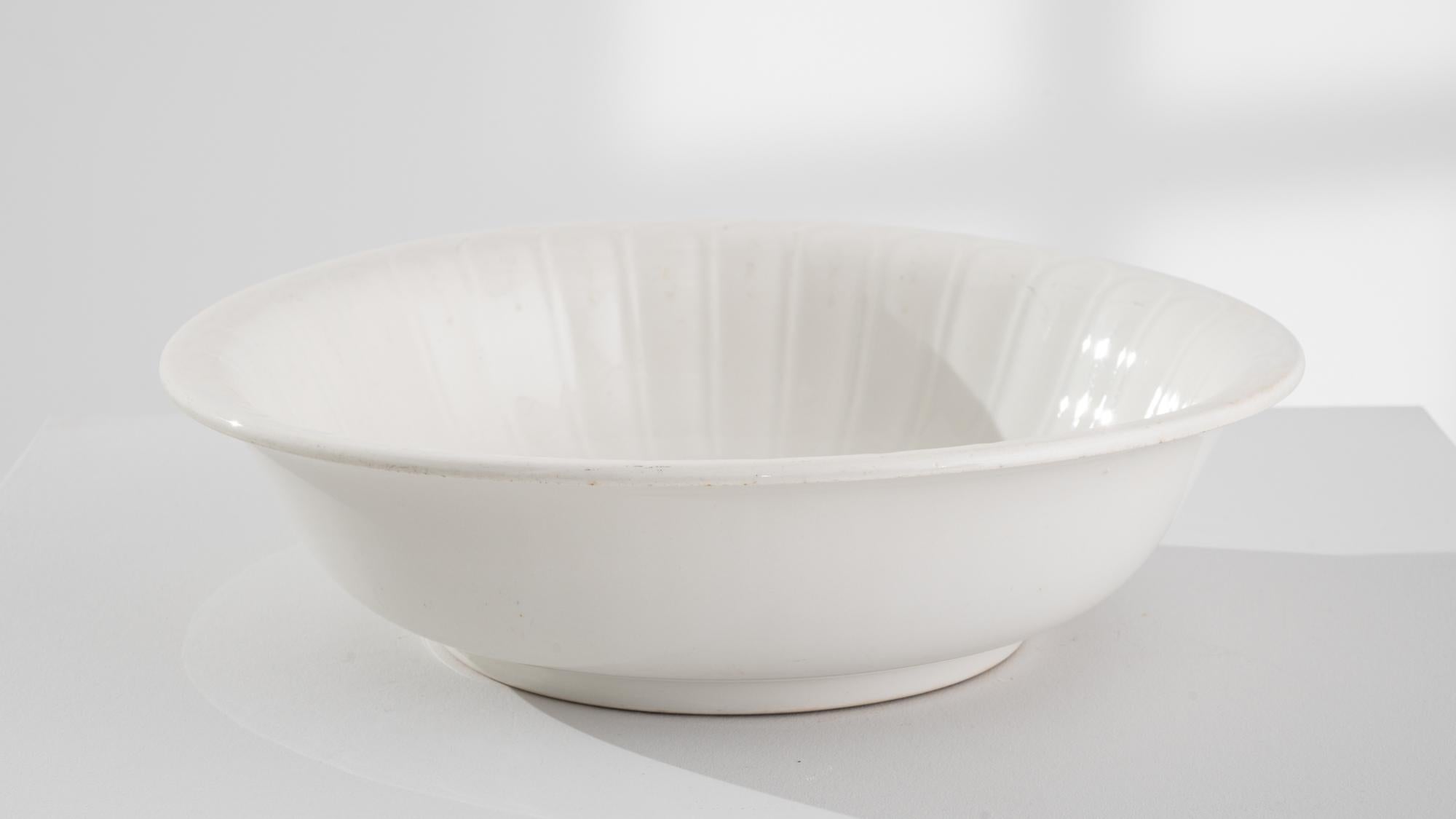 20th Century 1900s Belgian Porcelain Salad Bowl