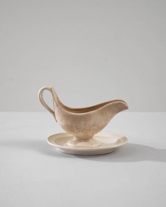 1900s Belgian Porcelain Sauceboat