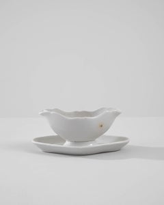 1900s Belgian Porcelain Sauceboat