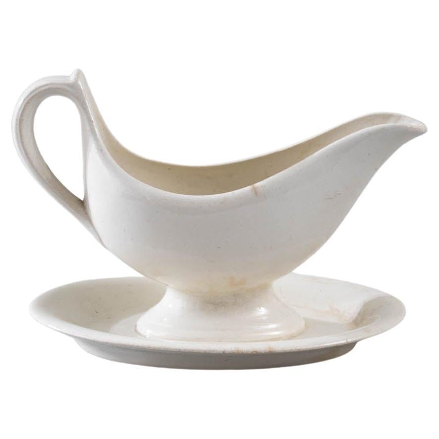 1900s Belgian Porcelain Sauceboat