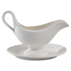 1900s Belgian Porcelain Sauceboat