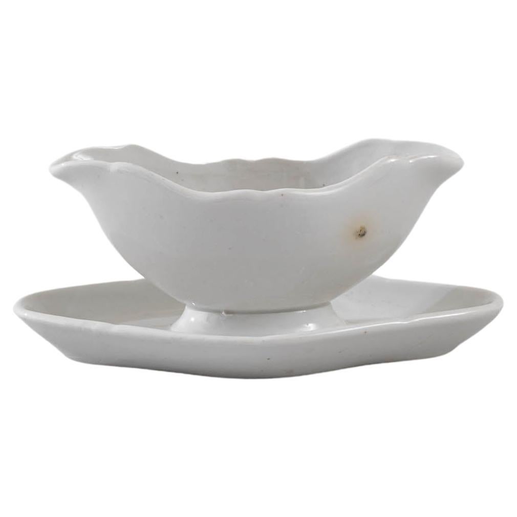 1900s Belgian Porcelain Sauceboat