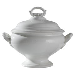 Zuppiera in porcellana belga del 1900
