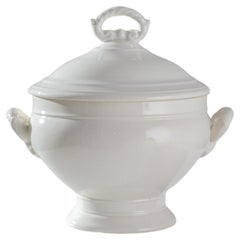 Antique 1900s, Belgian Porcelain Tureen