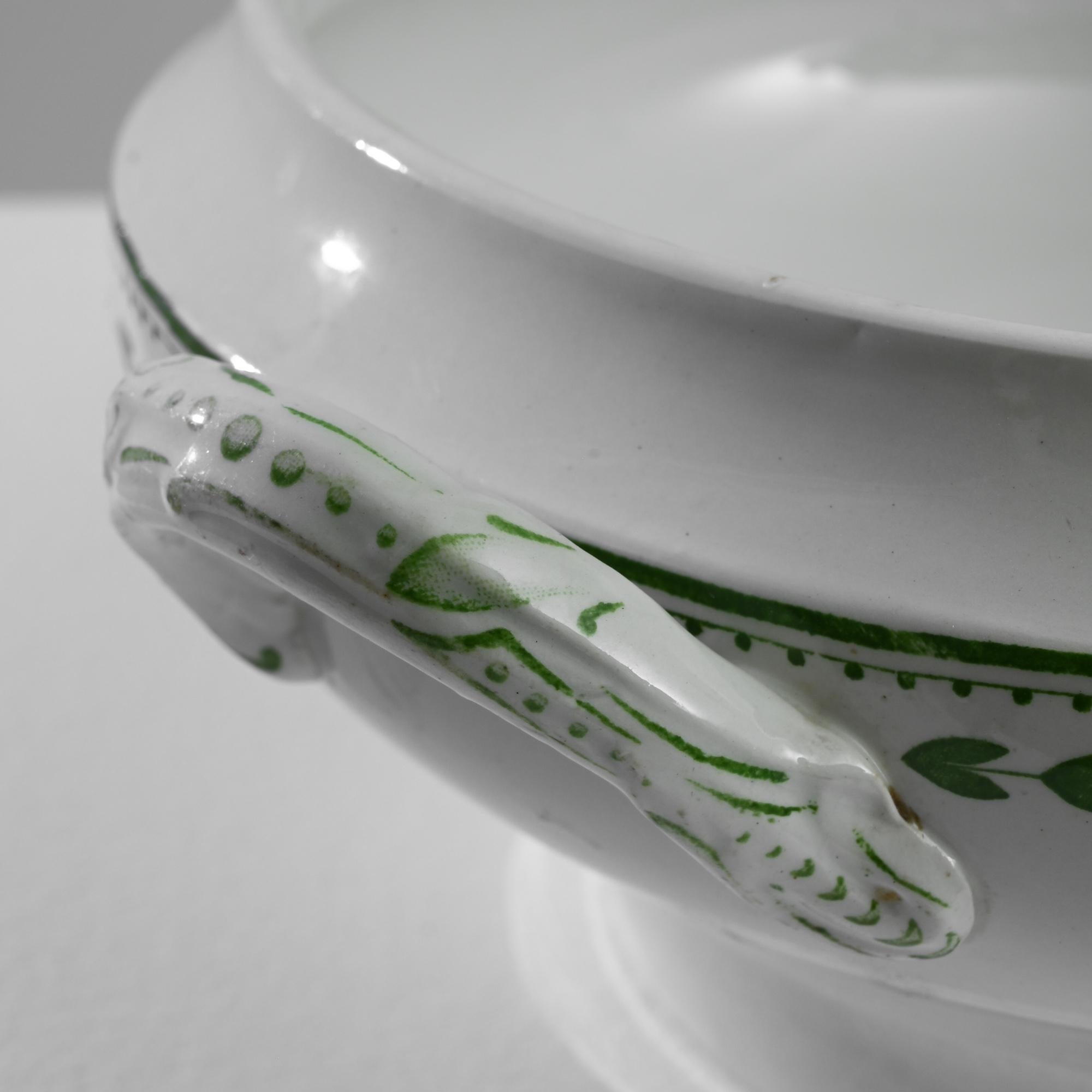 1900s Belgian Porcelain Tureen Without Lid 2
