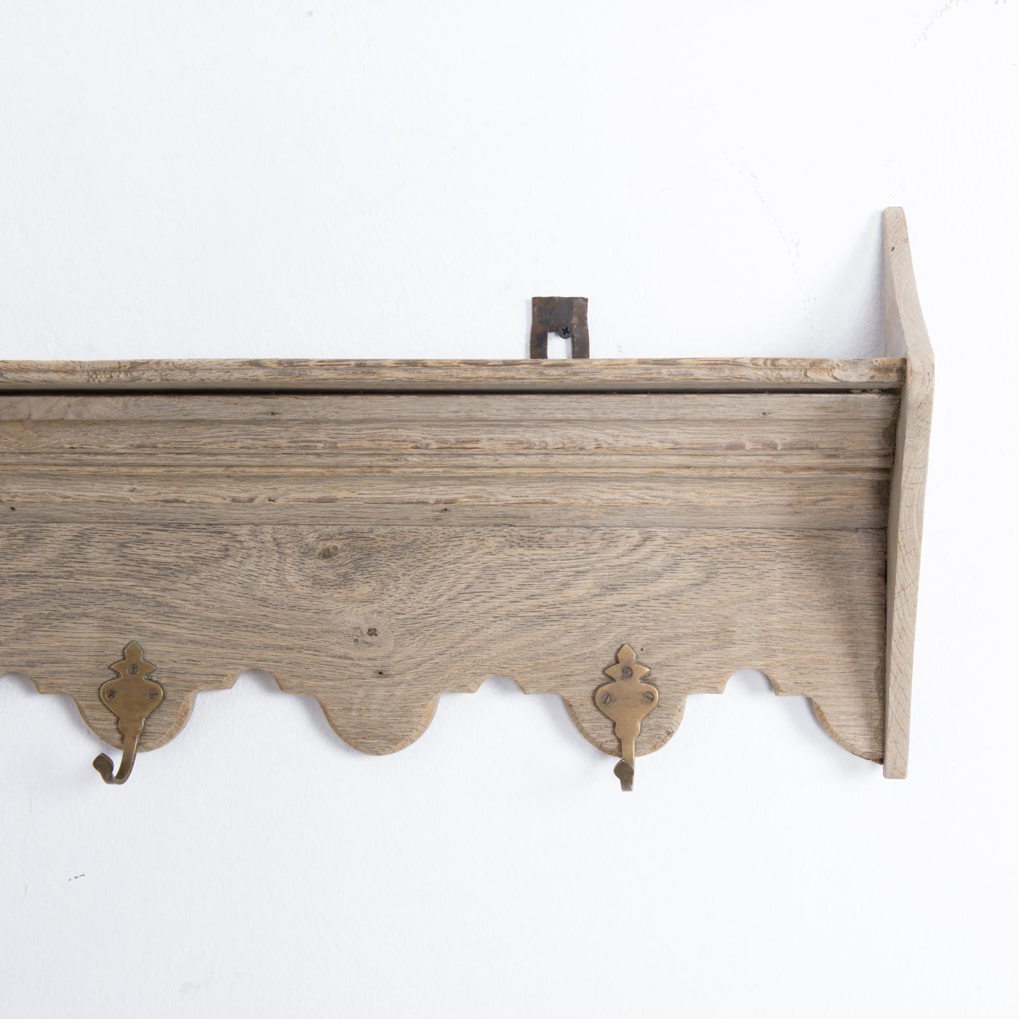 French Provincial 1900s Belgian Wall-Mounted Coat Rack