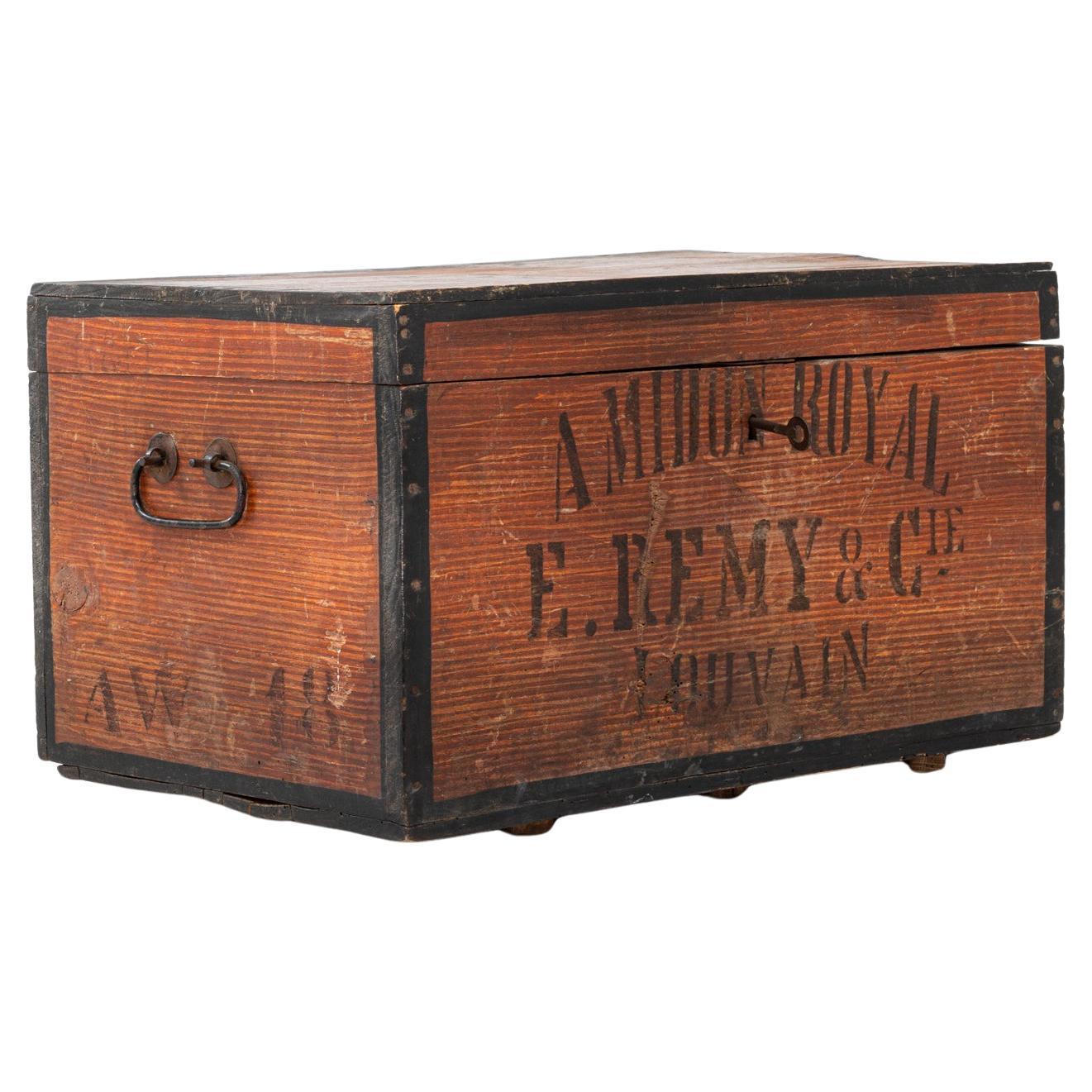 1900s Belgian Wooden Chest