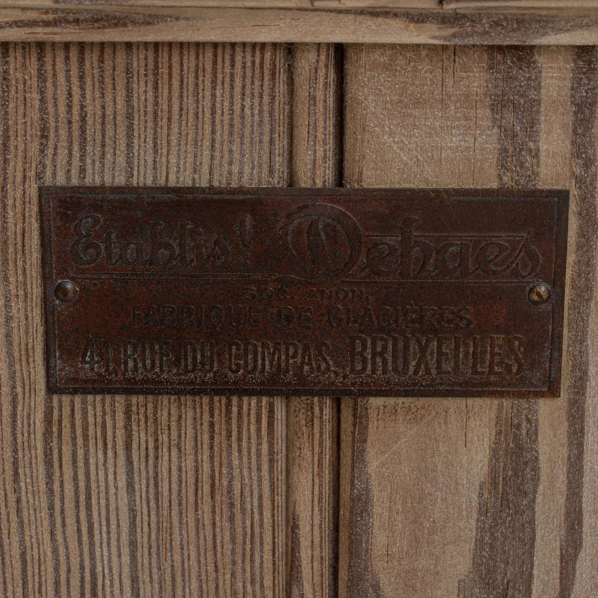 20th Century 1900s Belgian Wooden Ice Box For Sale
