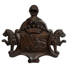 1900s Belgian Wooden Wall Decoration