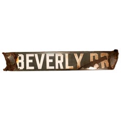 Antique 1900s Beverly Hills "Beverly Dr" Sign