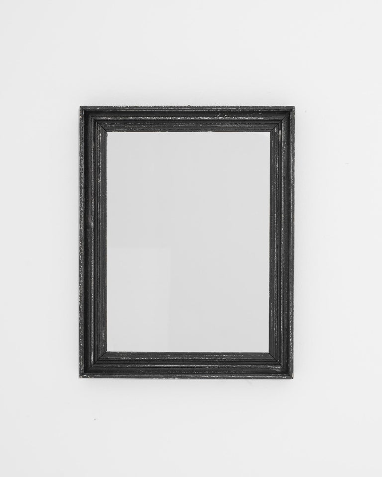 1900s Black Patinated Wall Mirror For Sale at 1stDibs