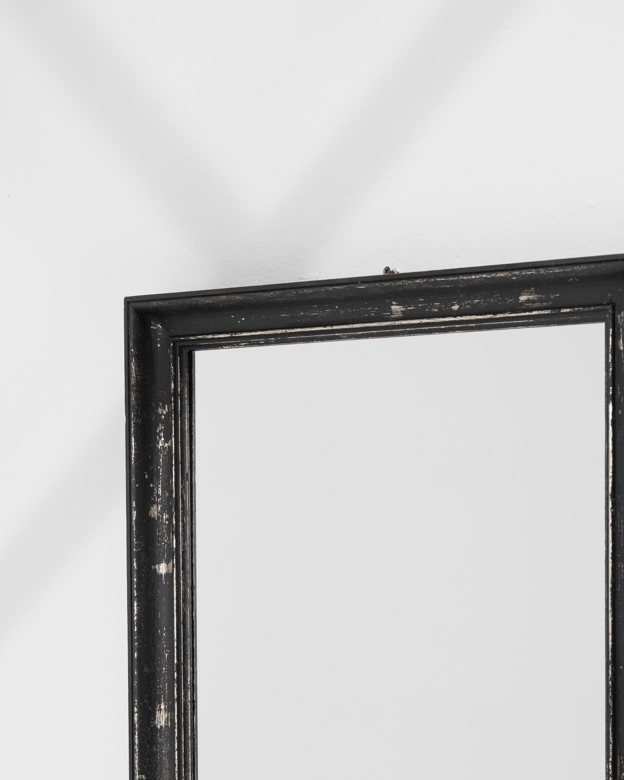 1900s Black Patinated Wall Mirror 2