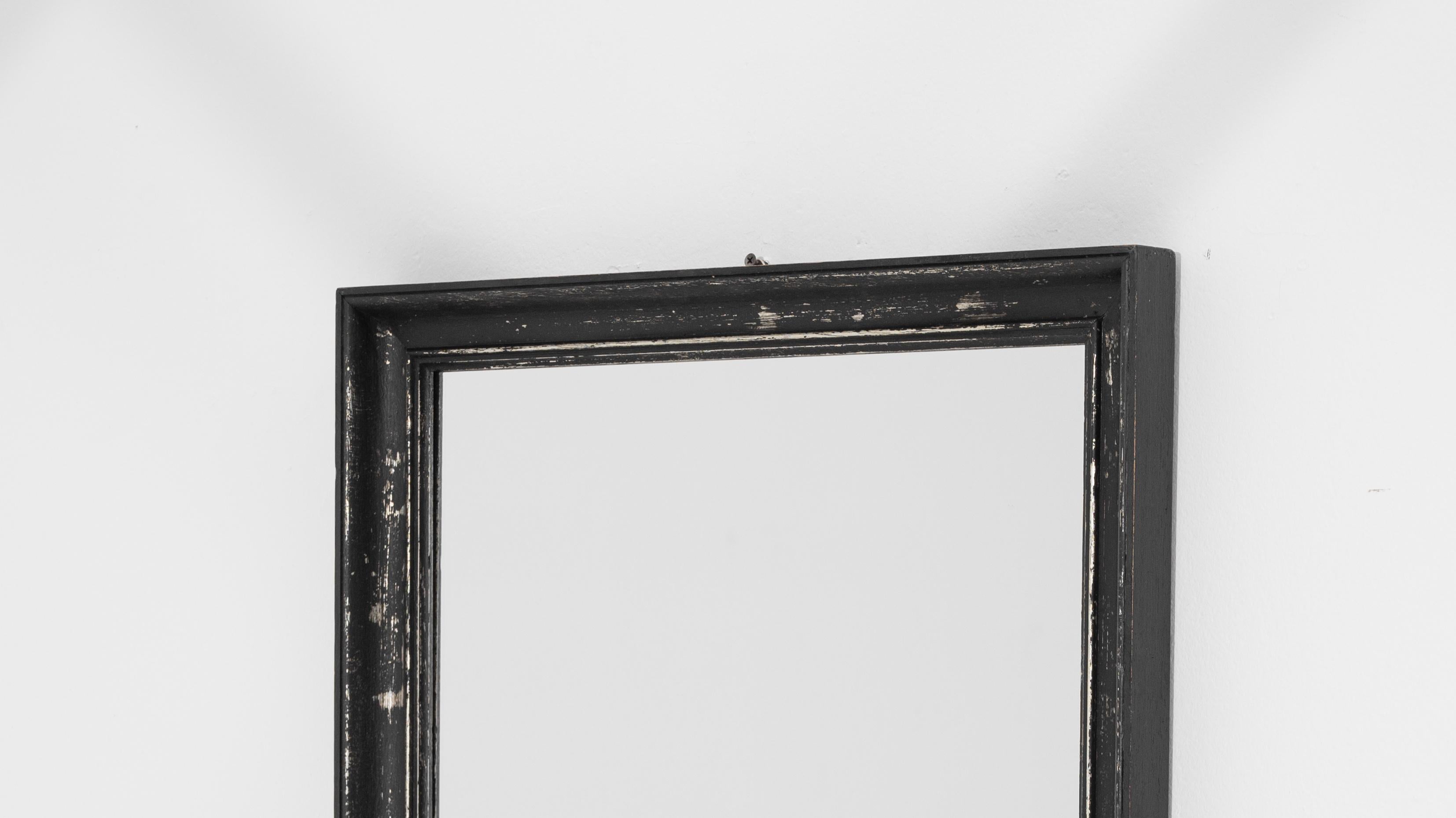 1900s Black Patinated Wall Mirror 3