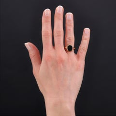 1900s Blood Jasper 18 Karat Yellow Gold Ring