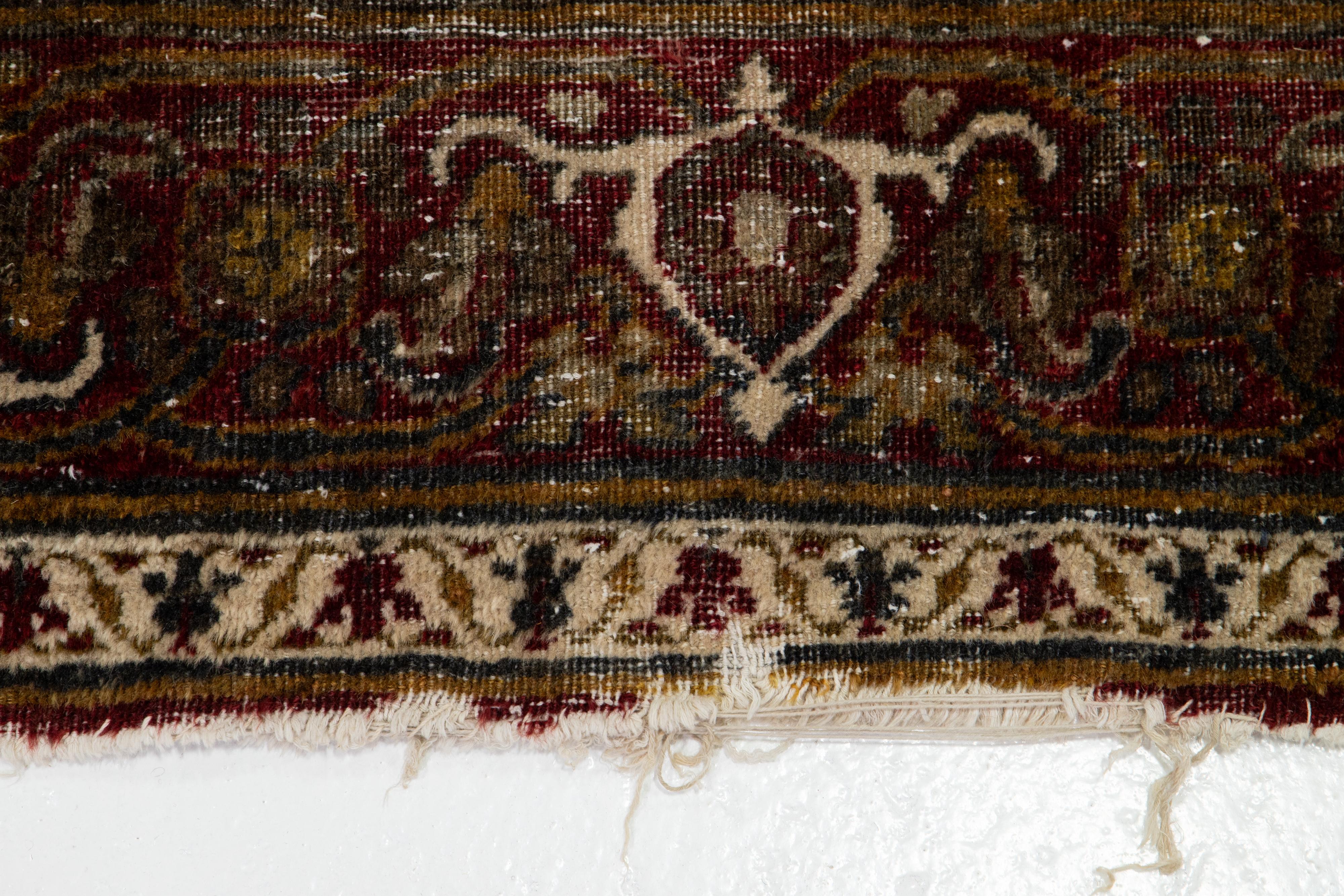 Tapis persan Mahal ancien bleu des années 1900 avec motif sur toute sa surface en vente 4