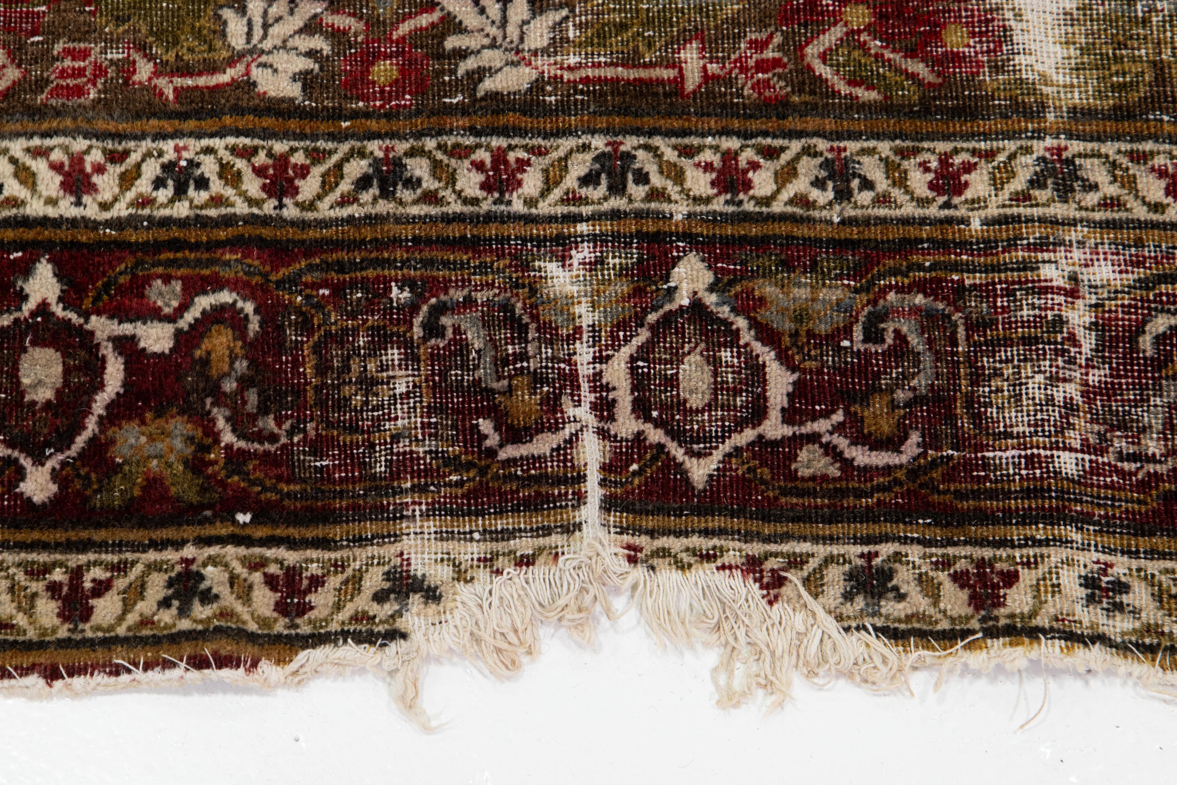 Tapis persan Mahal ancien bleu des années 1900 avec motif sur toute sa surface en vente 5