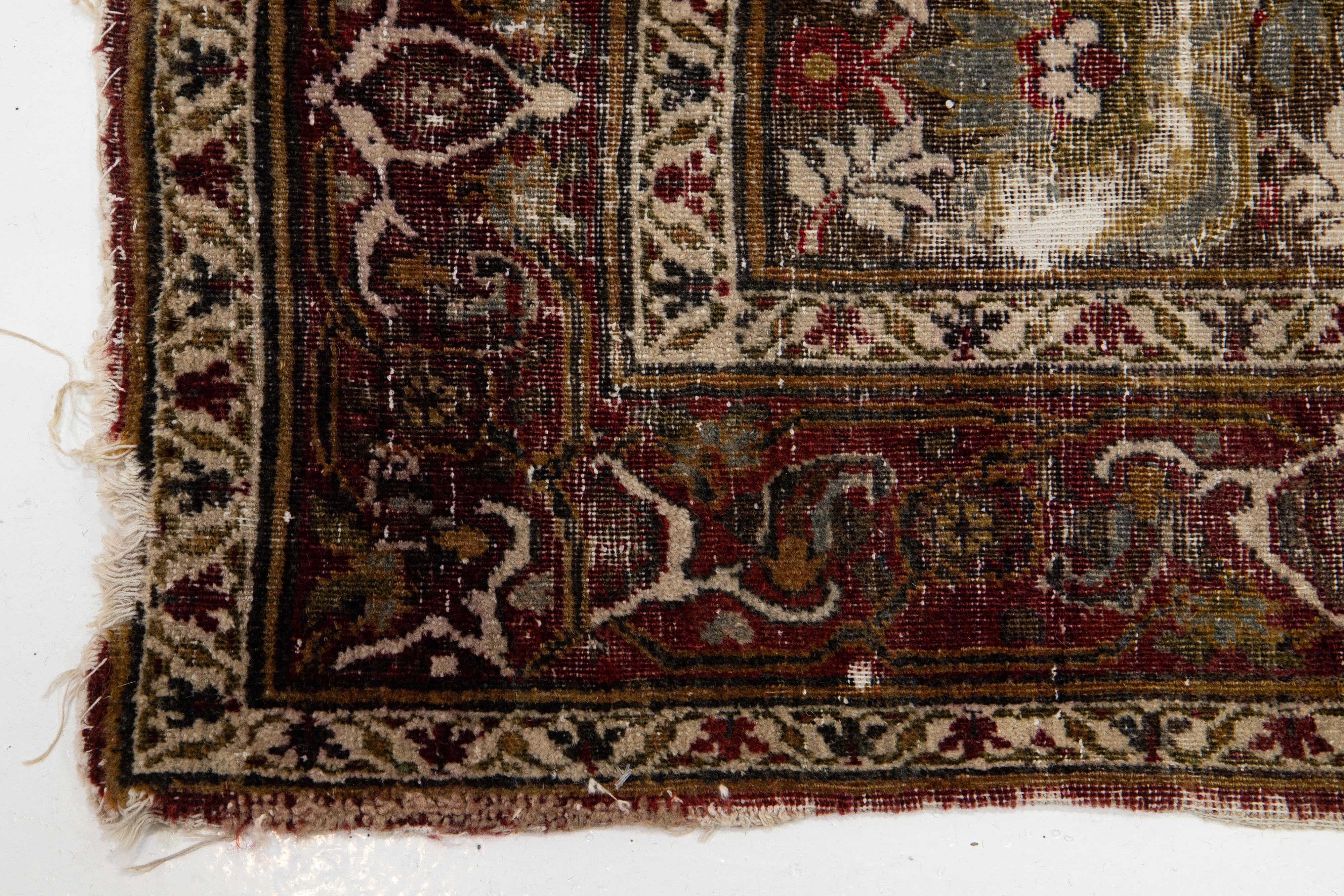 Tapis persan Mahal ancien bleu des années 1900 avec motif sur toute sa surface en vente 6