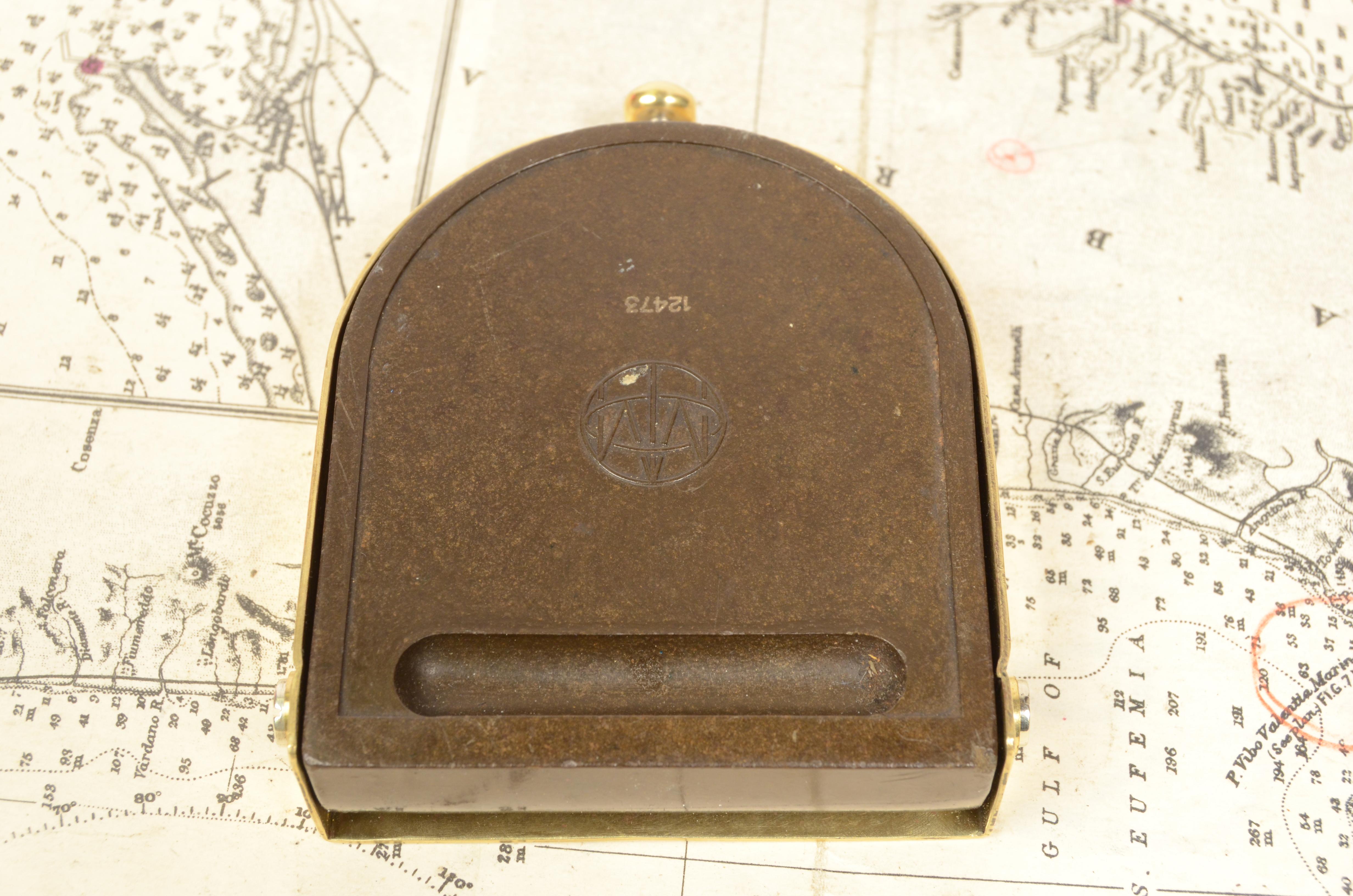 1900s Brass Bakelite Magnetic Topographer Compass Surveyor Measurement Instrumen For Sale 3