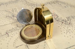 1900s Brass Bakelite Magnetic Topographer Compass Surveyor Measurement Instrumen