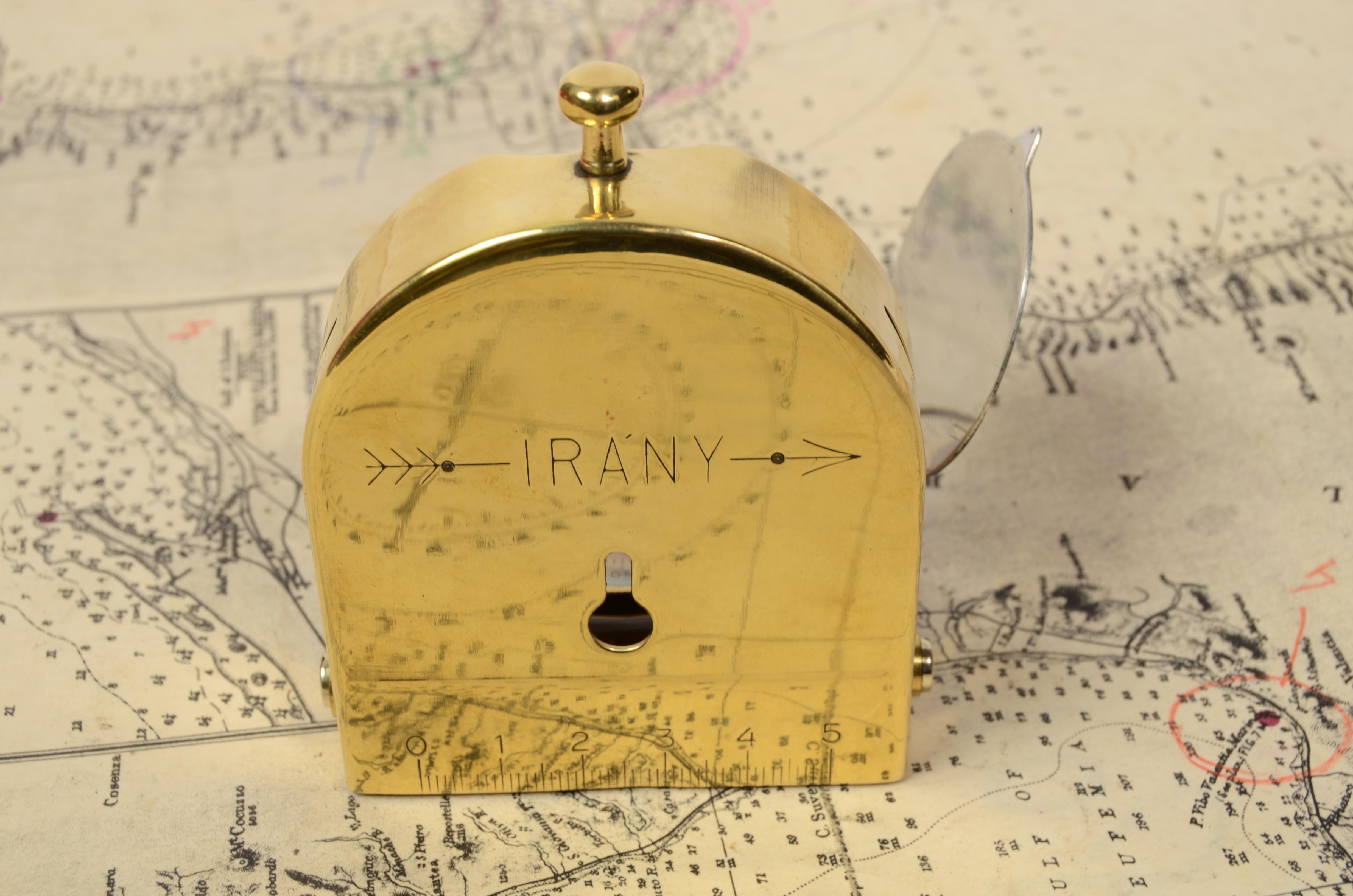 European 1900s Brass Bakelite Magnetic Topographer Compass Surveyor Measurement Instrumen For Sale