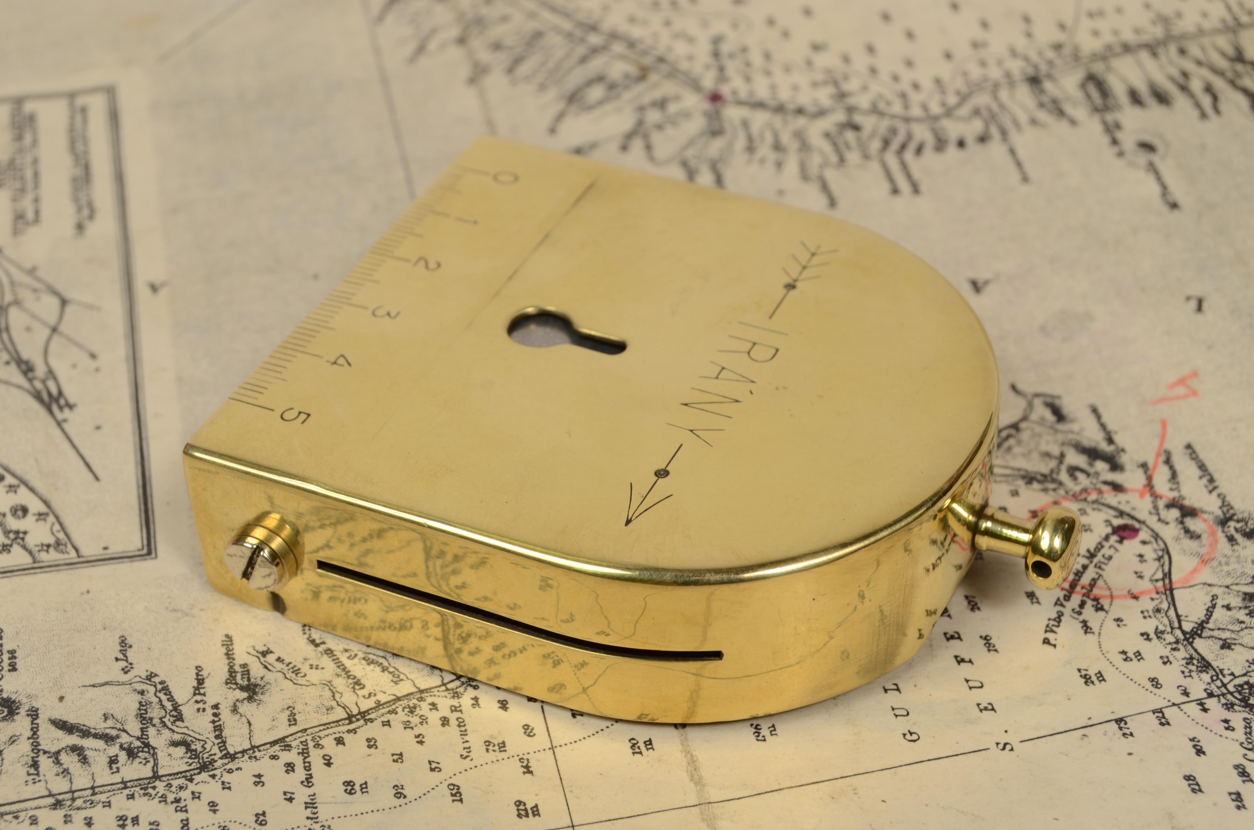 Early 20th Century 1900s Brass Bakelite Magnetic Topographer Compass Surveyor Measurement Instrumen For Sale