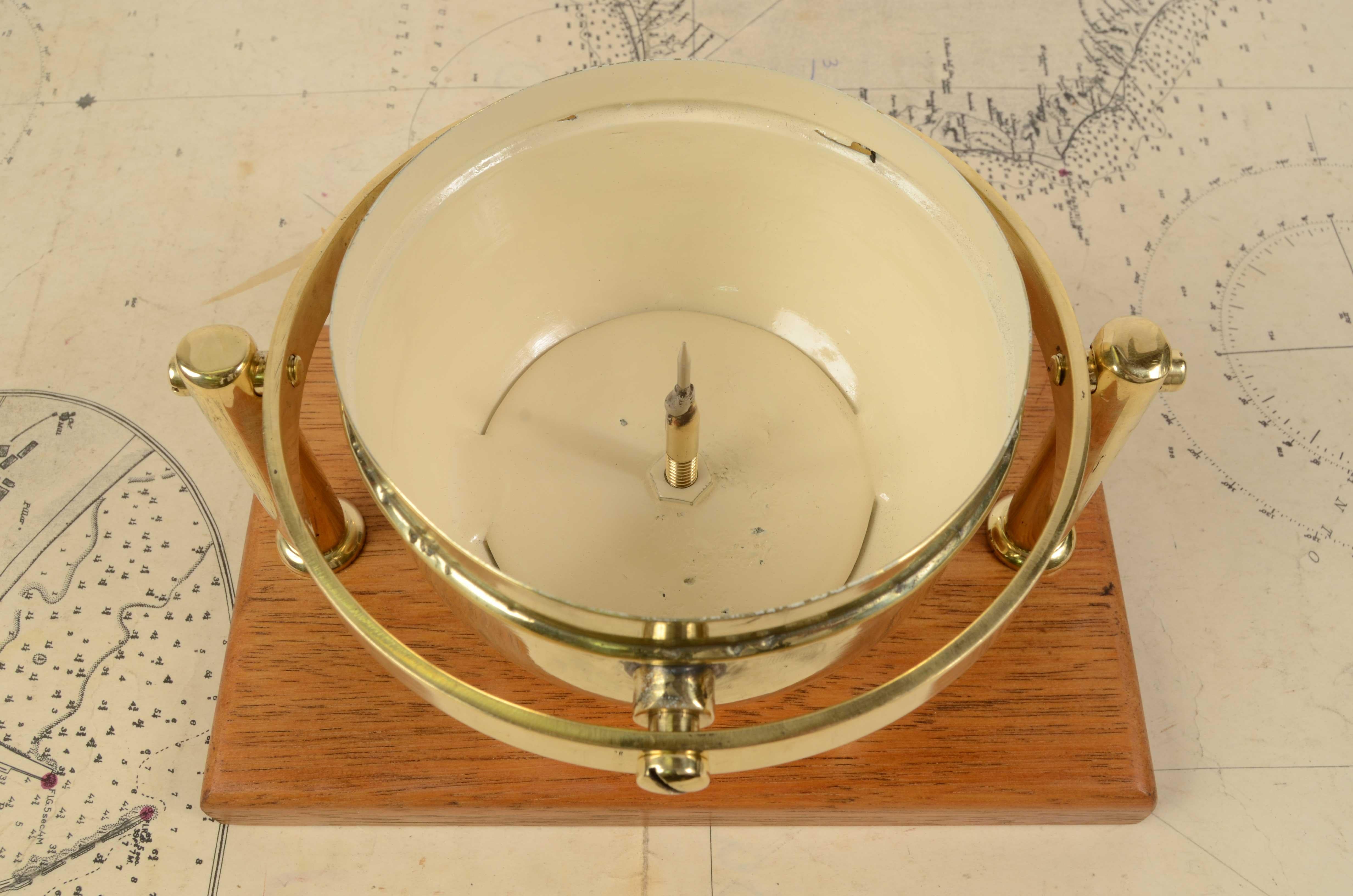 1900s Brass Magnetic Compass Signed Sestrel Antique Maritime Navigation Tool 3