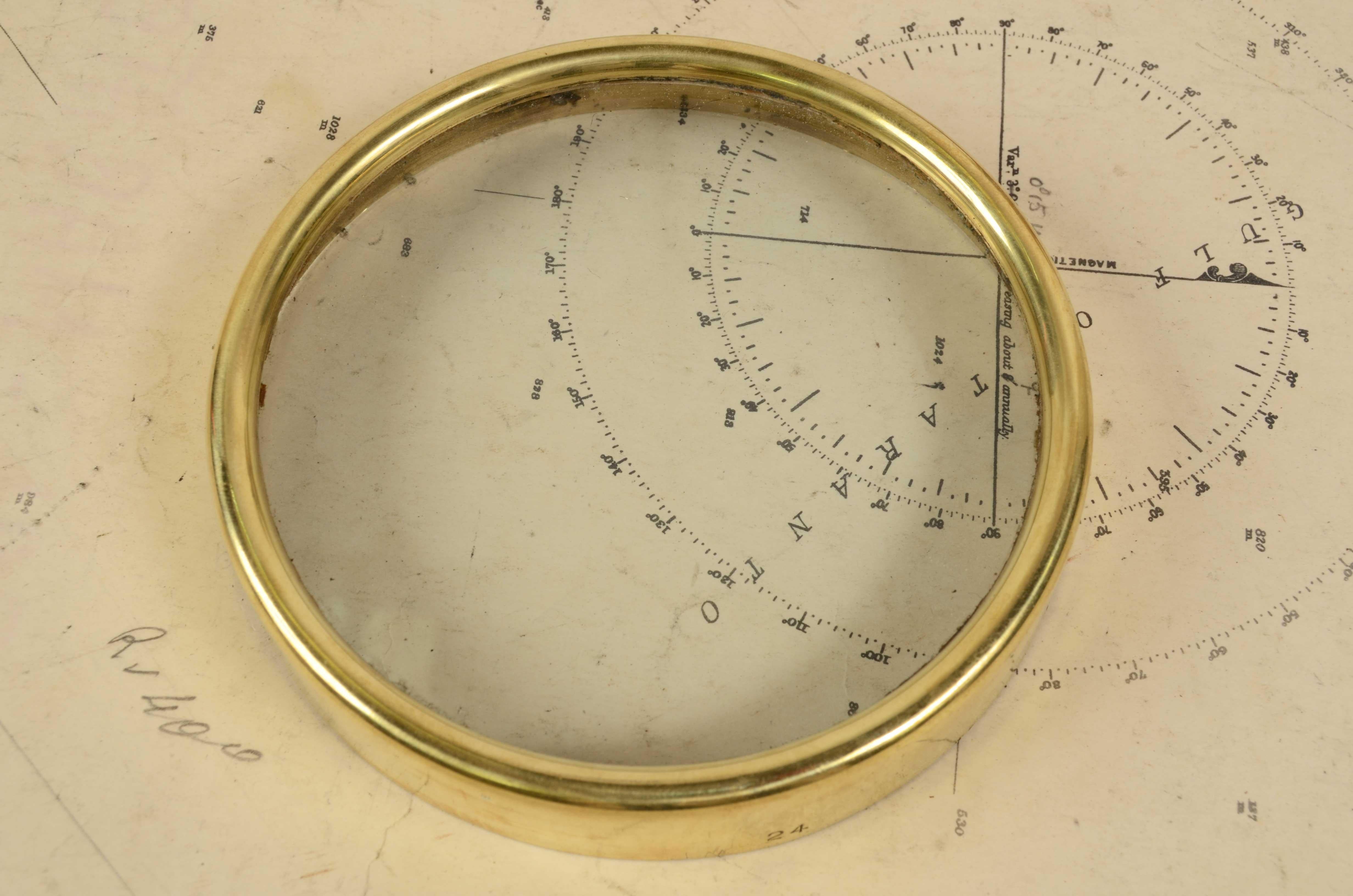 1900s Brass Magnetic Compass Signed Sestrel Antique Maritime Navigation Tool 5