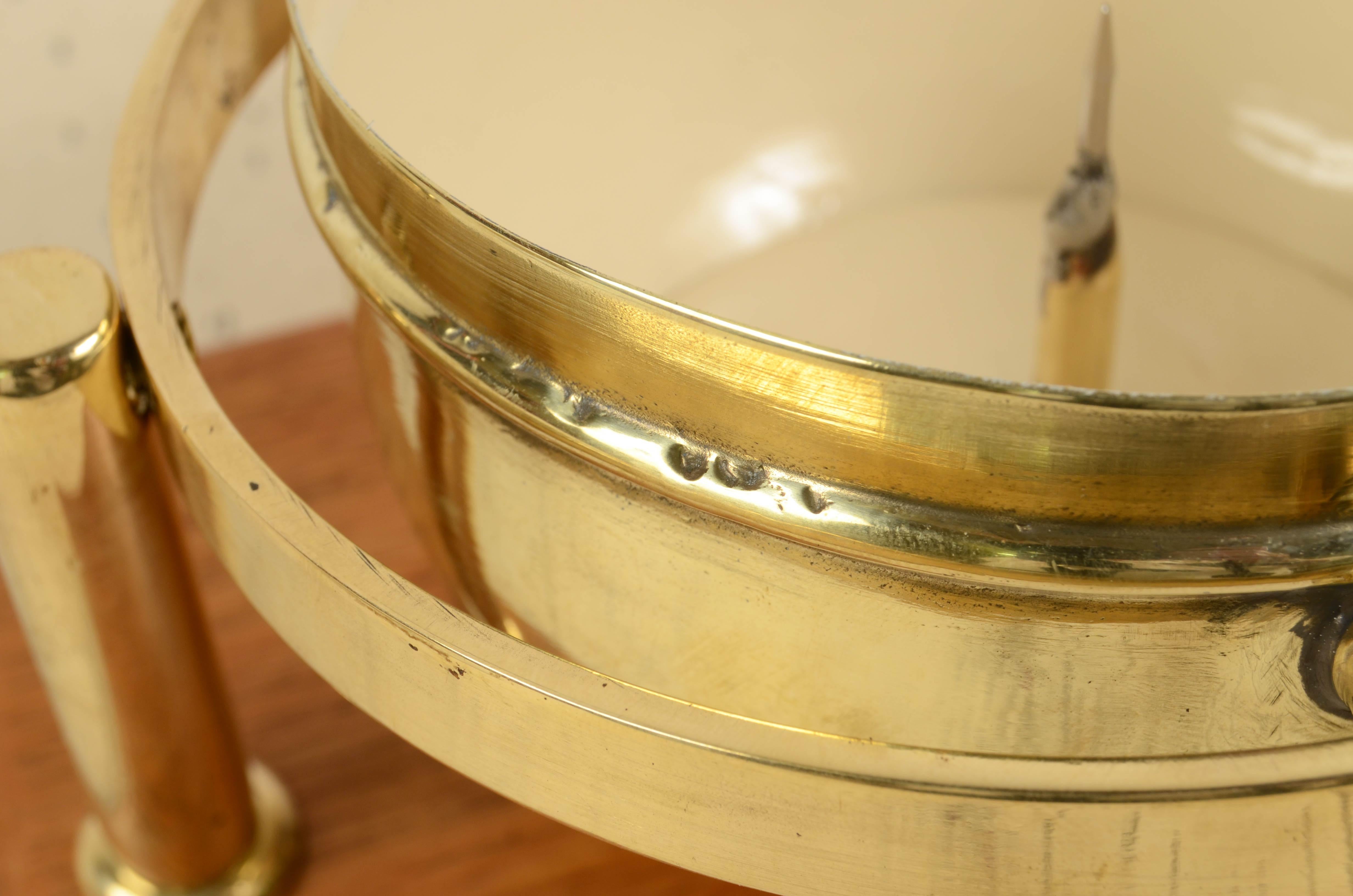 1900s Brass Magnetic Compass Signed Sestrel Antique Maritime Navigation Tool 7