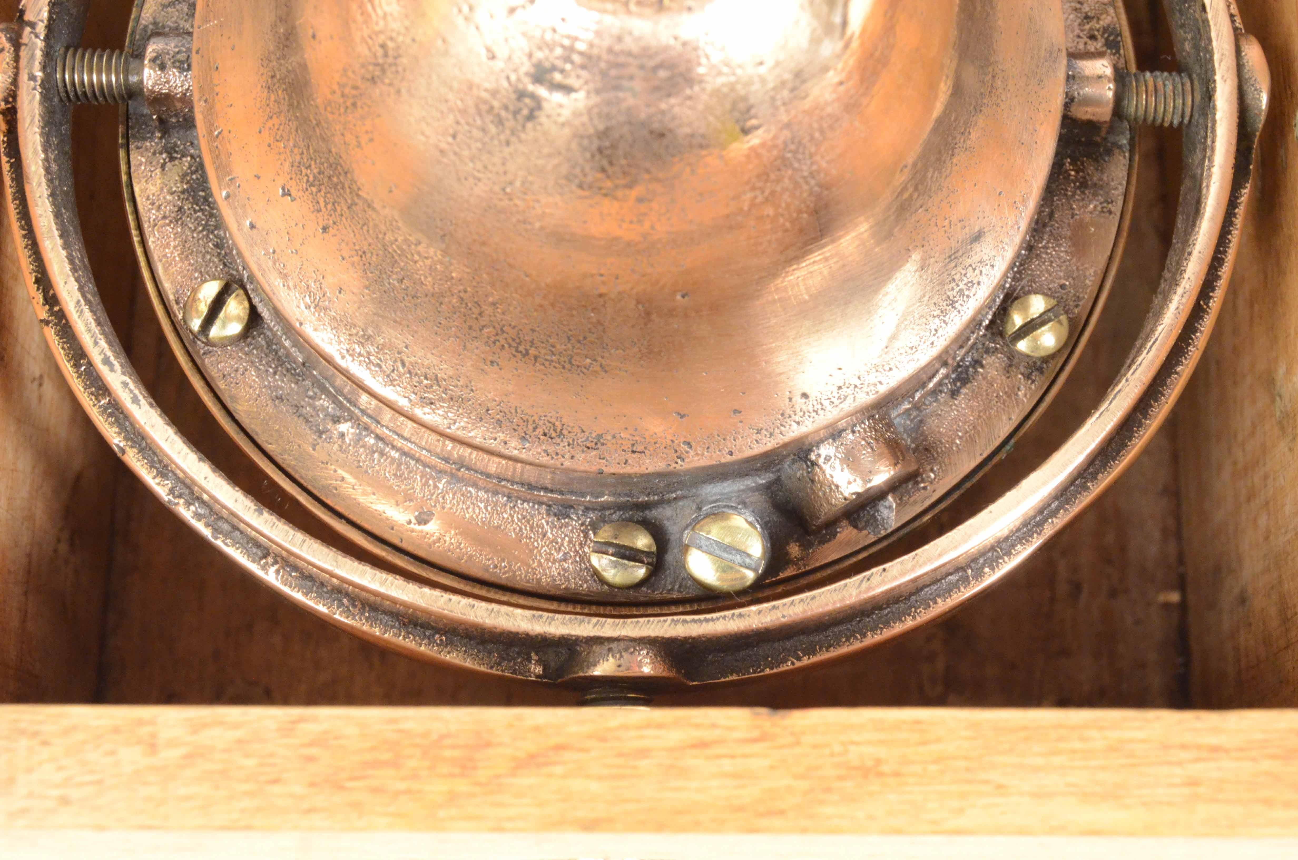 1900s Brass Magnetic Nautical Compass Antique Marine Navigation Instrument 6