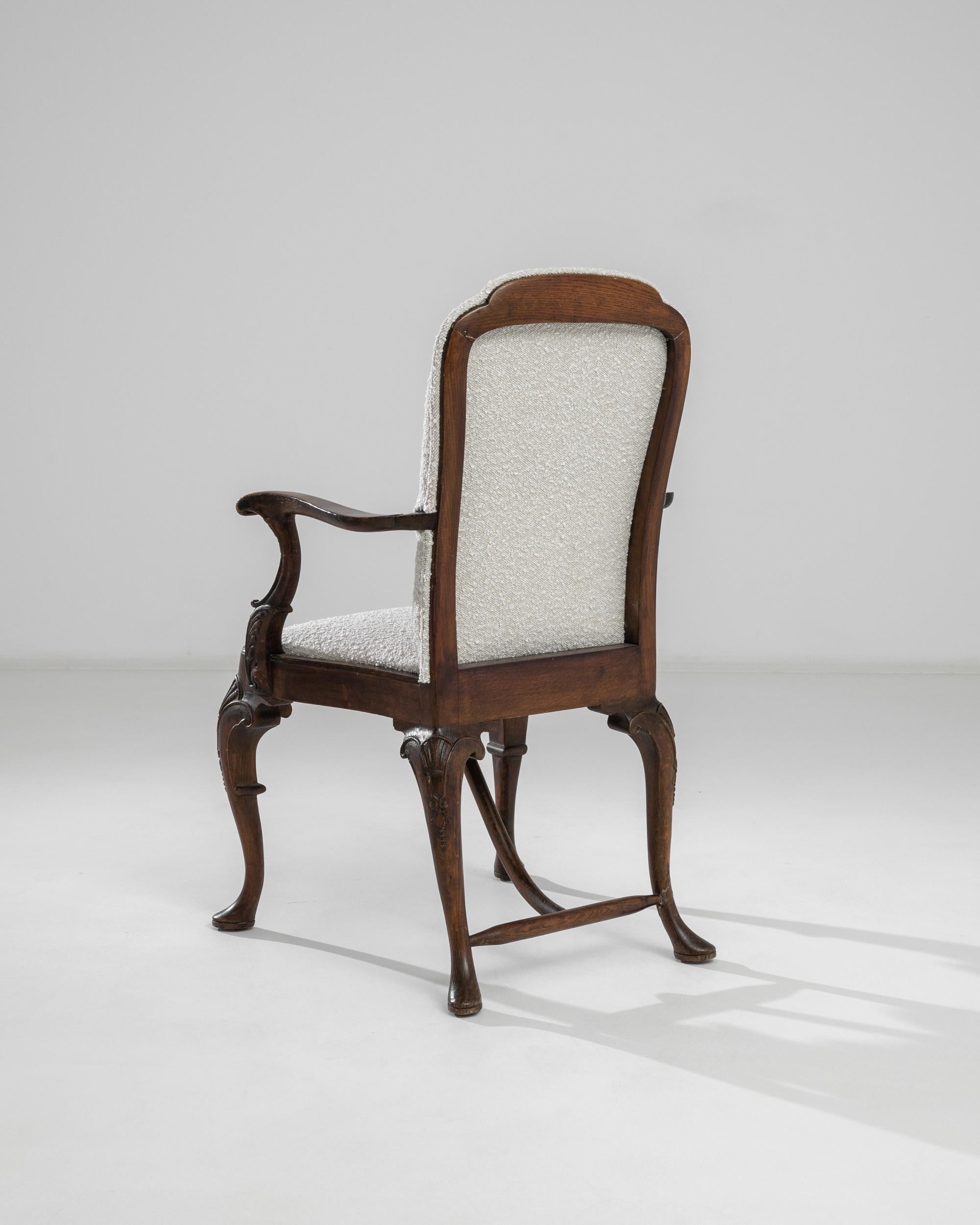 Early 20th Century 1900s British Wooden Armchair