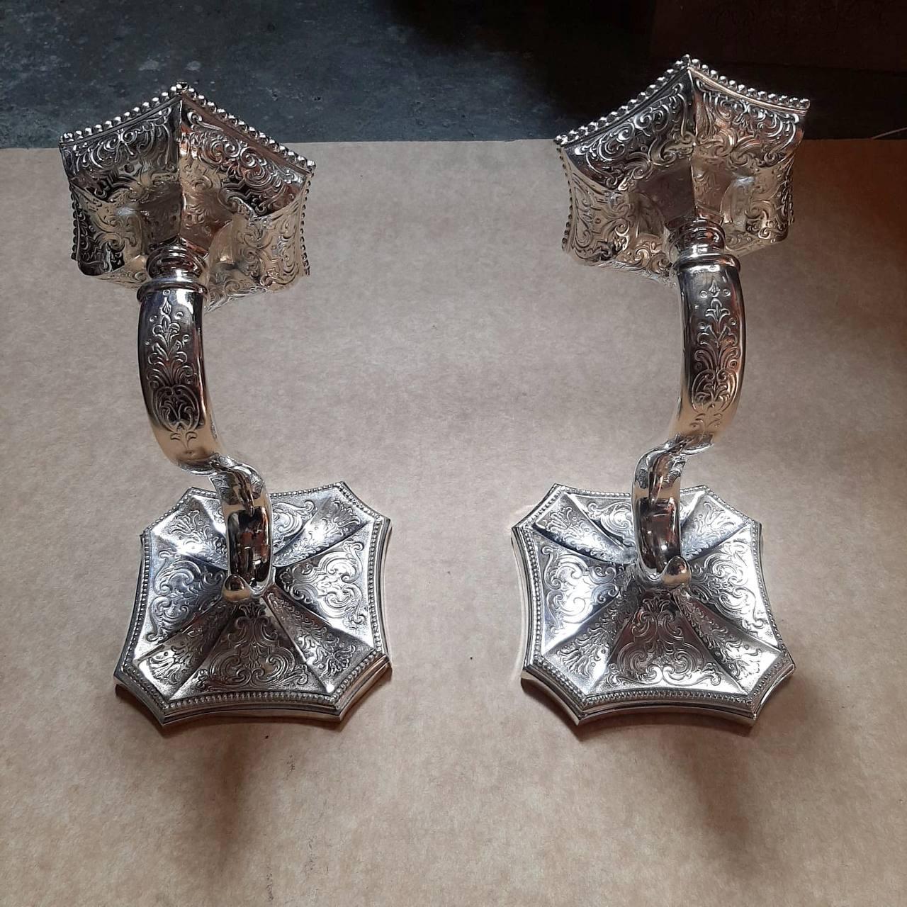 Adam Style 1900's Caldwell Engraved Silver Plated One Light Sconces For Sale