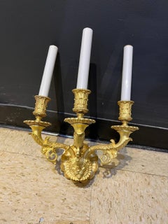 1900's Caldwell Lion Head Three lights Sconces