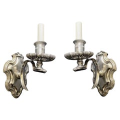 Applique Caldwell à une lumière, plaquée argent, d'époque 1900
